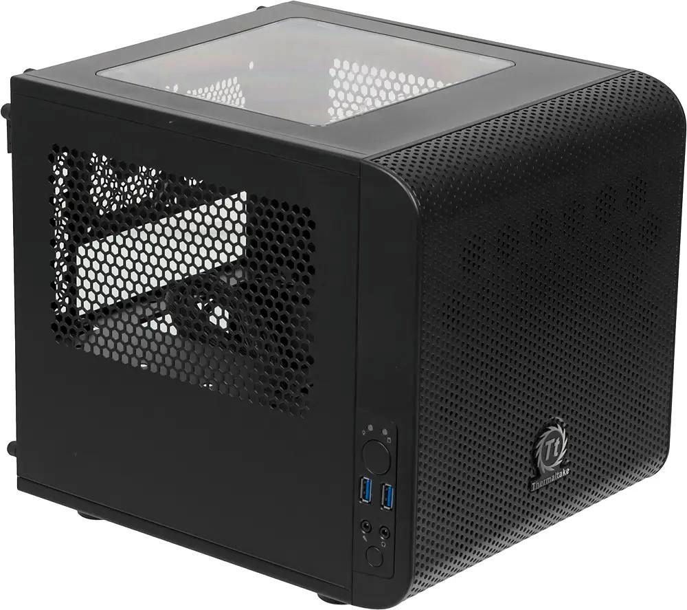 Корпус miniITX Thermaltake Core V1, SFF, без БП,  черный [ca-1b8-00s]